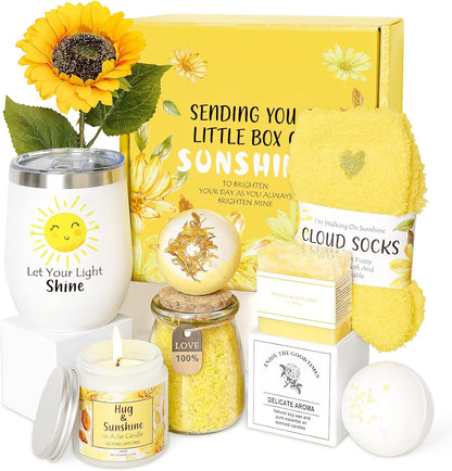 Birthday Gifts for Women, Unique Relaxing Spa Kit Gift Baskets for Women Self Care Gift Get Well Soon Christmas Gifts for Best Friends Sister Mom Her